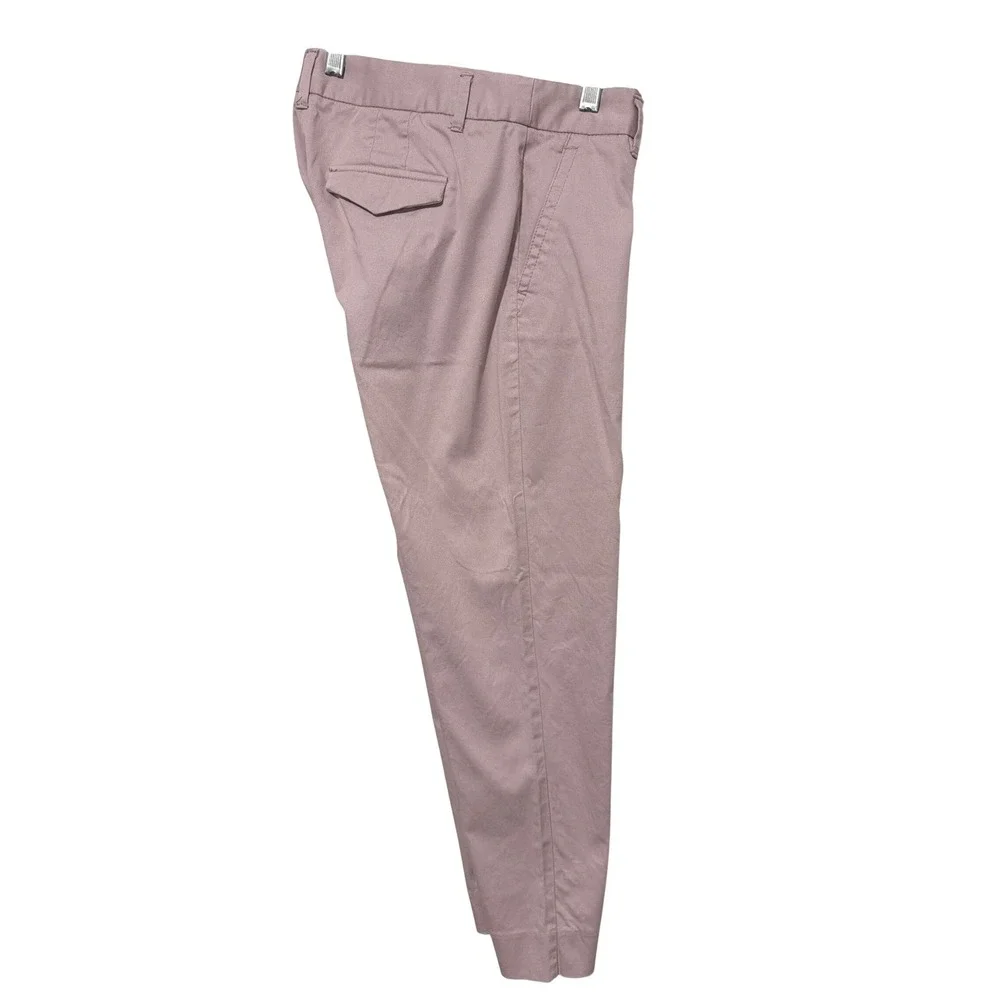 J.Crew City Fit Stretch Chino Pants Womens 2 Mauve Pink Tapered Leg Cotton Twill